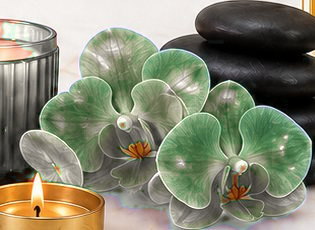 Orchids, hot stones and candlelight